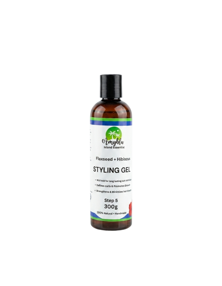 Amyblu Flaxseed & Hibiscus Styling Gelly .Curl defining for Melanesian Curly Hair.